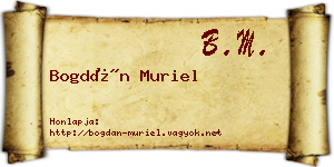Bogdán Muriel névjegykártya